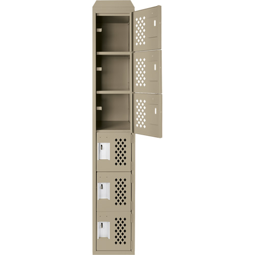 Petit casier perfor&eacute; Clean-Line, 6 niveaux, 12" x 72" x 12", Acier Helyx Safety & Industrial Supplies