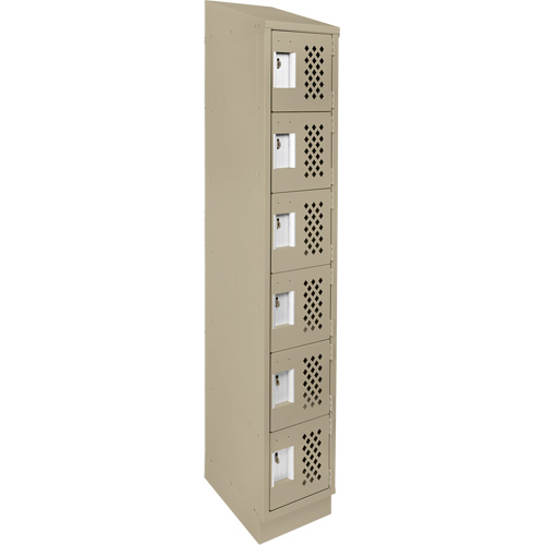 Petit casier perfor&eacute; Clean-Line, 6 niveaux, 15" x 72" x 12", Acier Helyx Safety & Industrial Supplies