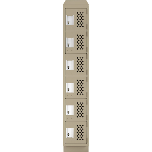 Petit casier perfor&eacute; Clean-Line, 6 niveaux, 15" x 72" x 12", Acier Helyx Safety & Industrial Supplies
