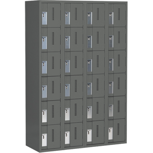 Casiers robustes Concorde, 6 niveaux, Bloc de 4, 48" x 18" x 72", Acier, Charbon, Soud&eacute; (assembl&eacute;) Helyx Safety & Industrial Supplies