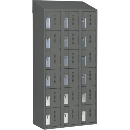 Casiers robustes Concorde, 6 niveaux, Bloc de 3, 36" x 18" x 78", Acier, Charbon, Soud&eacute; (assembl&eacute;) Helyx Safety & Industrial Supplies