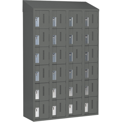 Casiers robustes Concorde, 6 niveaux, Bloc de 4, 48" x 18" x 78", Acier, Charbon, Soud&eacute; (assembl&eacute;) Helyx Safety & Industrial Supplies