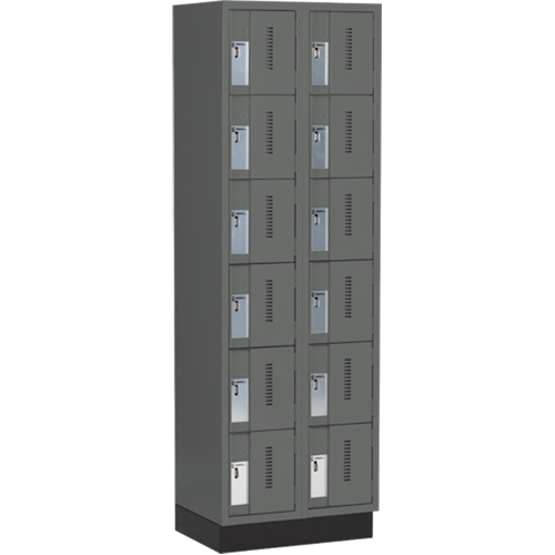Casiers robustes Concorde, 6 niveaux, Bloc de 2, 24" x 18" x 76", Acier, Charbon, Soud&eacute; (assembl&eacute;) Helyx Safety & Industrial Supplies