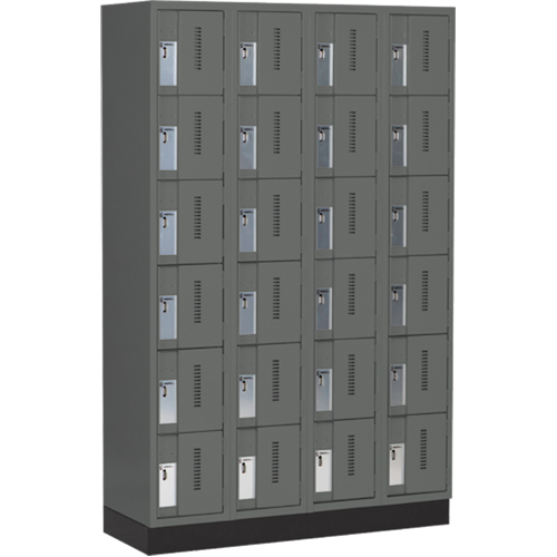 Casiers robustes Concorde, 6 niveaux, Bloc de 4, 48" x 18" x 76", Acier, Charbon, Soud&eacute; (assembl&eacute;) Helyx Safety & Industrial Supplies