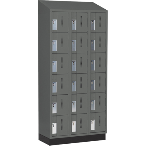 Casiers robustes Concorde, 6 niveaux, Bloc de 3, 36" x 18" x 82", Acier, Charbon, Soud&eacute; (assembl&eacute;) Helyx Safety & Industrial Supplies