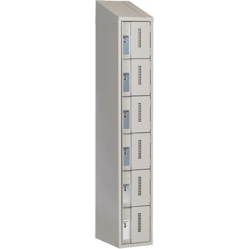 Casiers robustes Concorde, 6 niveaux, 12" x 18" x 78", Acier, Gris, Soud&eacute; (assembl&eacute;) Helyx Safety & Industrial Supplies