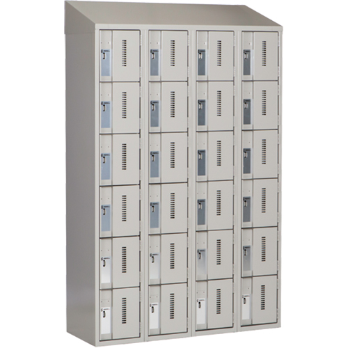 Casiers robustes Concorde, 6 niveaux, Bloc de 4, 48" x 18" x 78", Acier, Gris, Soud&eacute; (assembl&eacute;) Helyx Safety & Industrial Supplies