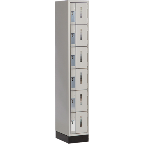 Casiers robustes Concorde, 6 niveaux, 12" x 18" x 76", Acier, Gris, Soud&eacute; (assembl&eacute;) Helyx Safety & Industrial Supplies