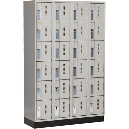 Casiers robustes Concorde, 6 niveaux, Bloc de 4, 48" x 18" x 76", Acier, Gris, Soud&eacute; (assembl&eacute;) Helyx Safety & Industrial Supplies