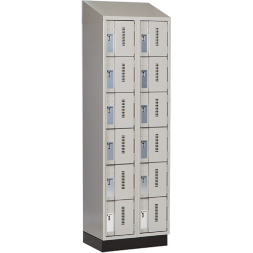 Casiers robustes Concorde, 6 niveaux, Bloc de 2, 24" x 18" x 82", Acier, Gris, Soud&eacute; (assembl&eacute;) Helyx Safety & Industrial Supplies
