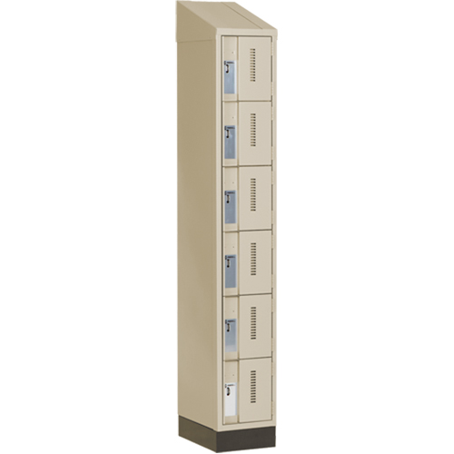 Casiers robustes Concorde, 6 niveaux, 12" x 18" x 82", Acier, Beige, Soud&eacute; (assembl&eacute;) Helyx Safety & Industrial Supplies