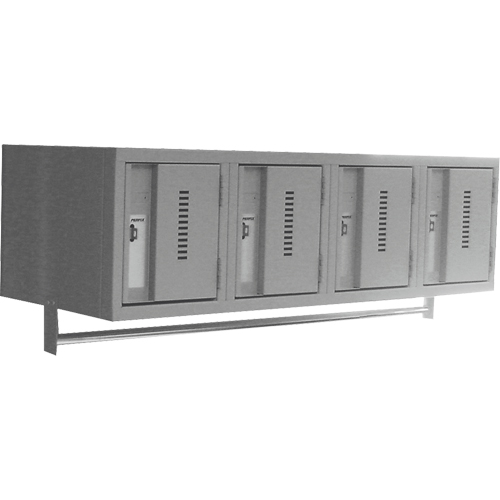 Casiers muraux robustes, Bloc de 4, 18" x 12" x 12", Acier Helyx Safety & Industrial Supplies