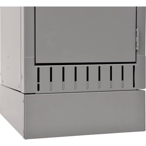 Raised Base, 1 Banks, 4" H x 12" W x 18" D, Grey, Steel Helyx Safety & Industrial Supplies