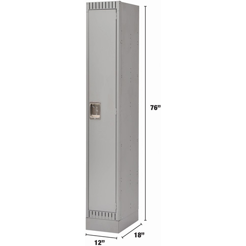 Lockers, 12" x 18" x 76", Steel, Grey, Knocked Down Helyx Safety & Industrial Supplies