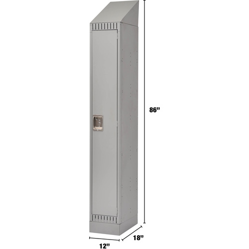 Lockers, 12" x 18" x 86", Steel, Grey, Knocked Down Helyx Safety & Industrial Supplies