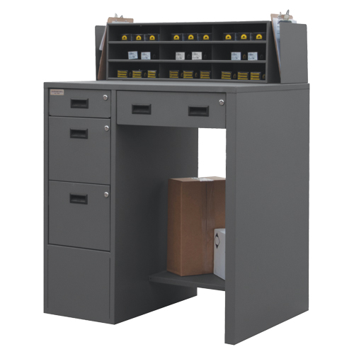 Bureau d'atelier, 39" la x 29" p x 53" h, Gris Helyx Safety & Industrial Supplies