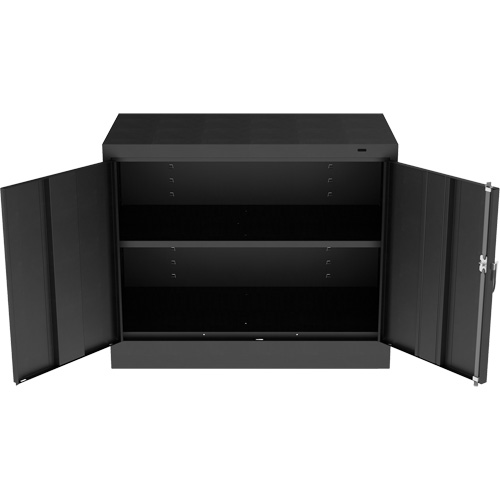 Armoire standard &agrave; hauteur de bureau, Acier, 30" h x 36" la x 18" P, Noir Helyx Safety & Industrial Supplies