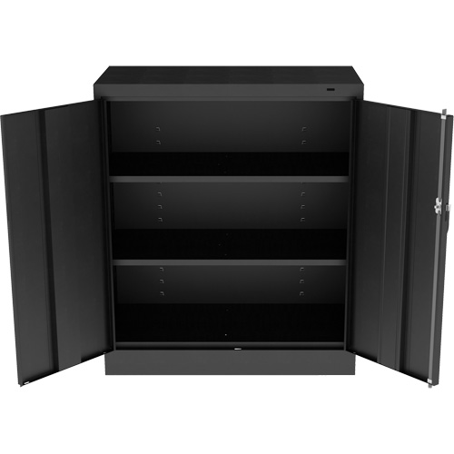 Armoire standard &agrave; hauteur de comptoir, Acier, 2 Tablettes, 42" h x 36" la x 18" P, Noir Helyx Safety & Industrial Supplies