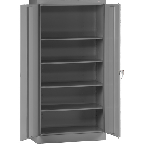 Armoire de rangement standard, Acier, 4 Tablettes, 72" h x 36" la x 18" P, Gris Helyx Safety & Industrial Supplies