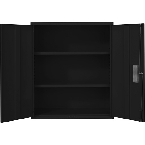 Armoire de rangement Lo-Boy, Acier, 2 Tablettes, 42" h x 36" la x 18" P, Noir Helyx Safety & Industrial Supplies