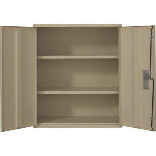 Armoire de rangement Lo-Boy, Acier, 2 Tablettes, 40" h x 36" la x 18" P, Beige Helyx Safety & Industrial Supplies