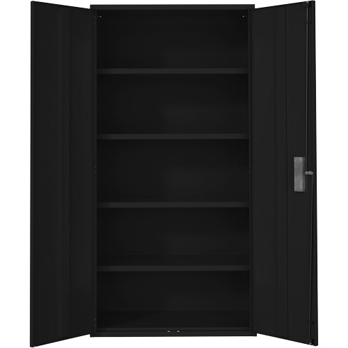 Hi-Boy Storage Cabinet, Steel, 4 Shelves, 72" H x 36" W x 18" D, Black Helyx Safety & Industrial Supplies