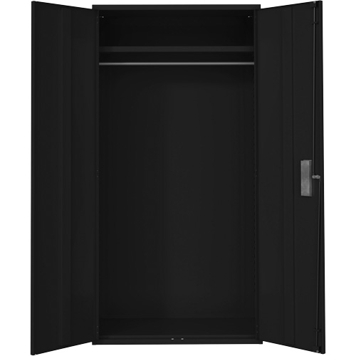 Wardrobe Storage Cabinet, Steel, 36" W x 18" D x 72" H, Black Helyx Safety & Industrial Supplies