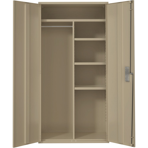 Armoire de rangements combin&eacute;s, Acier, 6 Tablettes, 72" h x 36" la x 18" P, Beige Helyx Safety & Industrial Supplies