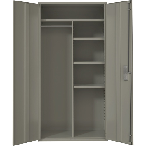 Combination Storage Cabinet, Steel, 6 Shelves, 72" H x 36" W x 18" D, Grey Helyx Safety & Industrial Supplies
