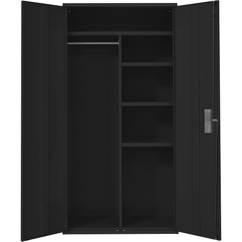 Combination Storage Cabinet, Steel, 6 Shelves, 72" H x 36" W x 18" D, Black Helyx Safety & Industrial Supplies