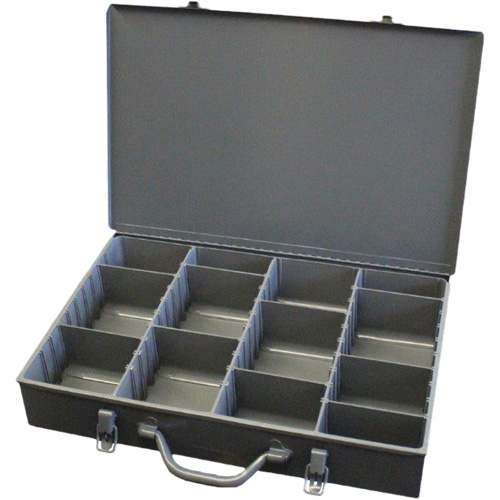 Boîtes en acier &agrave; compartiments &agrave; fond courb&eacute;, 17,875" la x 12" p x 3" h, 13 compartiments Helyx Safety & Industrial Supplies