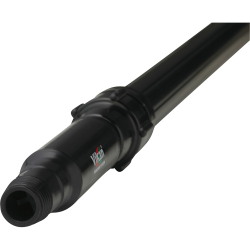 Transport Line Handle, Aluminum/Polypropylene, Telescopic, Euro Threaded Tip, 1-1/4" Diameter, 63" - 109" Length Helyx Safety & Industrial Supplies