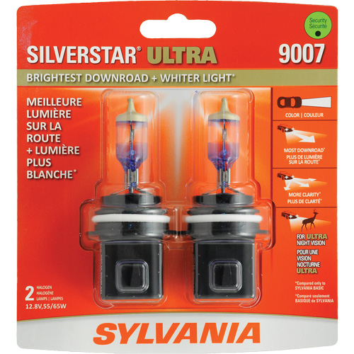 9007 Ampoule de feu avant SilverStar Ultra, Halog&egrave;ne, 55 W/65 W, Blanc Helyx Safety & Industrial Supplies