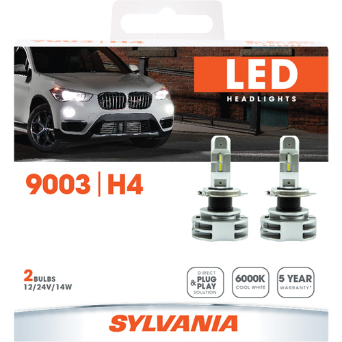 9003 Headlight Bulb, LED, 12 W/14 W/24 W, White Helyx Safety & Industrial Supplies