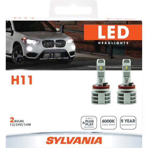 Ampoule pour feu avant H11, DEL, 13,2 W/17 W, Blanc Helyx Safety & Industrial Supplies