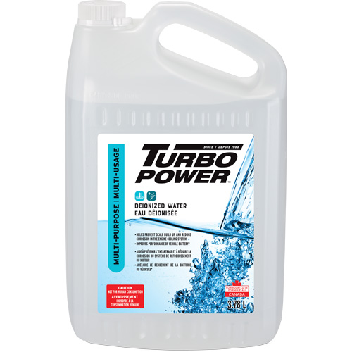 Turbo Power Multi-Purpose Deionized Water, Jug Helyx Safety & Industrial Supplies