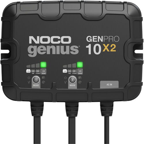 Chargeur de batterie embarqu&eacute; &agrave; 2 sorties de 20 amp&egrave;res GenPro10X2 Genius Helyx Safety & Industrial Supplies