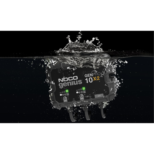 Chargeur de batterie embarqu&eacute; &agrave; 2 sorties de 20 amp&egrave;res GenPro10X2 Genius Helyx Safety & Industrial Supplies