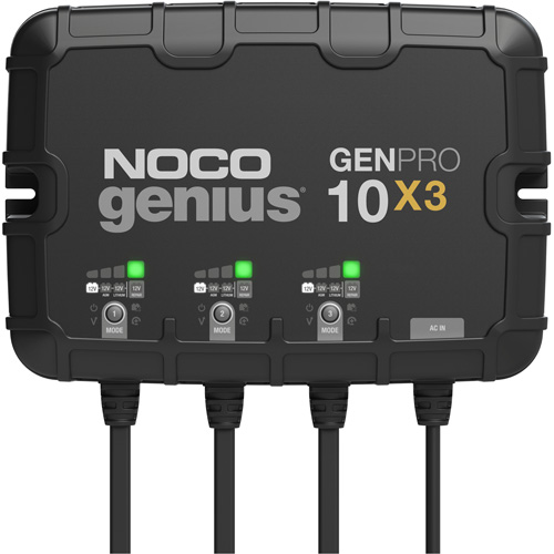 Chargeur de batterie embarqu&eacute; &agrave; 3 sorties de 30 amp&egrave;res GenPro10X3 Genius Helyx Safety & Industrial Supplies