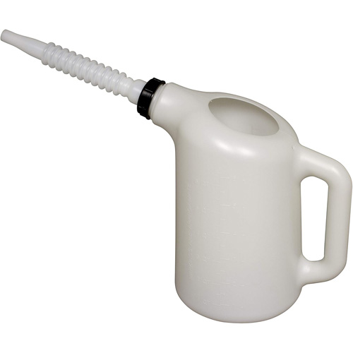 Oil Dispenser with White Spout, Plastic, 6 qt Capacity Helyx Safety & Industrial Supplies