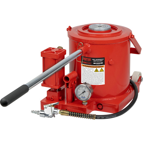 Bottle Jack, 100 Ton(s), Air Hydraulic, 17-7/10" Raised Height Helyx Safety & Industrial Supplies
