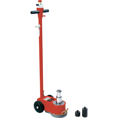 Cric t&eacute;lescopique de plancher, 33 tonnes Capacit&eacute;, 6" Abaiss&eacute;e, 12" &eacute;lev&eacute;e, Air comprim&eacute;/hydraulique Helyx Safety & Industrial Supplies