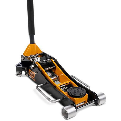 Aluminum Racing Jack, 2 Ton(s) Capacity, 3-1/4" Lowered, 18-1/2" Raised, Manual Hydraulic Helyx Safety & Industrial Supplies