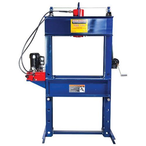 Double Acting Shop Press with Electric Pump, 100 tons Capacity Helyx Safety & Industrial Supplies