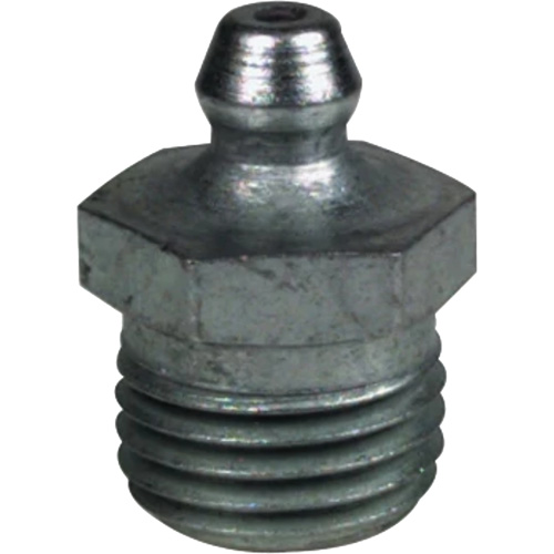 Straight Extra-Short Grease Fitting, Steel, 0.25 NPT Thread Helyx Safety & Industrial Supplies