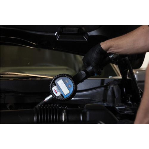 D&eacute;bitm&egrave;tre &eacute;lectronique de lubrifiant avec rallonge flexible &agrave; 90° Helyx Safety & Industrial Supplies