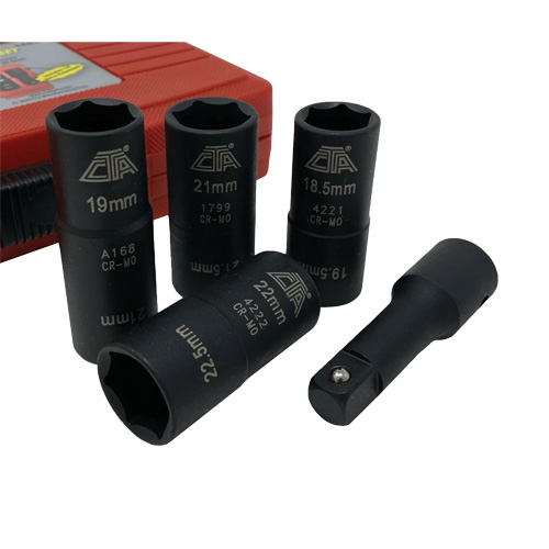Flip Socket Kit, 5 Pieces, 1/2" Drive Size Helyx Safety & Industrial Supplies