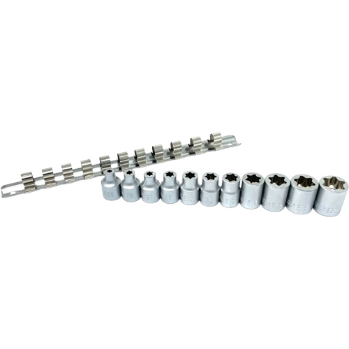 Flat-Cut E-"Star" Socket Set, 11 Pieces, 3/8" Drive Size Helyx Safety & Industrial Supplies