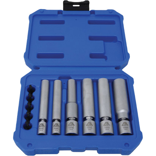Jeu de douilles pour bougies d'allumage et bougies &agrave; incandescence 6 mcx Helyx Safety & Industrial Supplies
