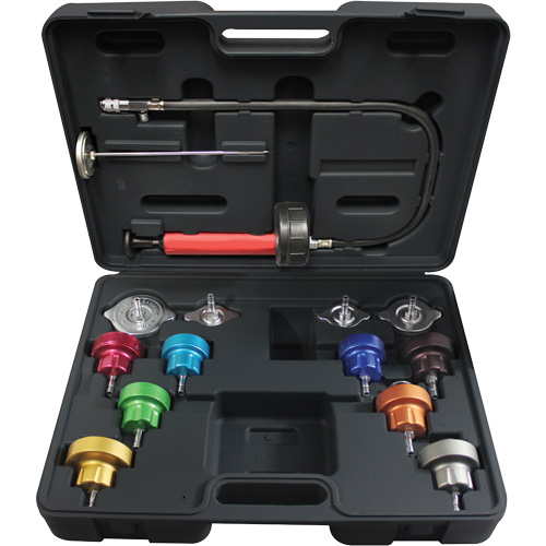 14-Piece Universal Cooling System Pressure Test Kit Helyx Safety & Industrial Supplies